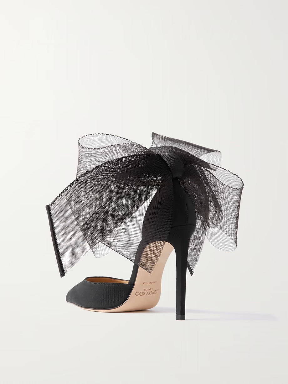 Averly 100 bow-detailed faille pumps Averly 100 bow-detailed faille pumps