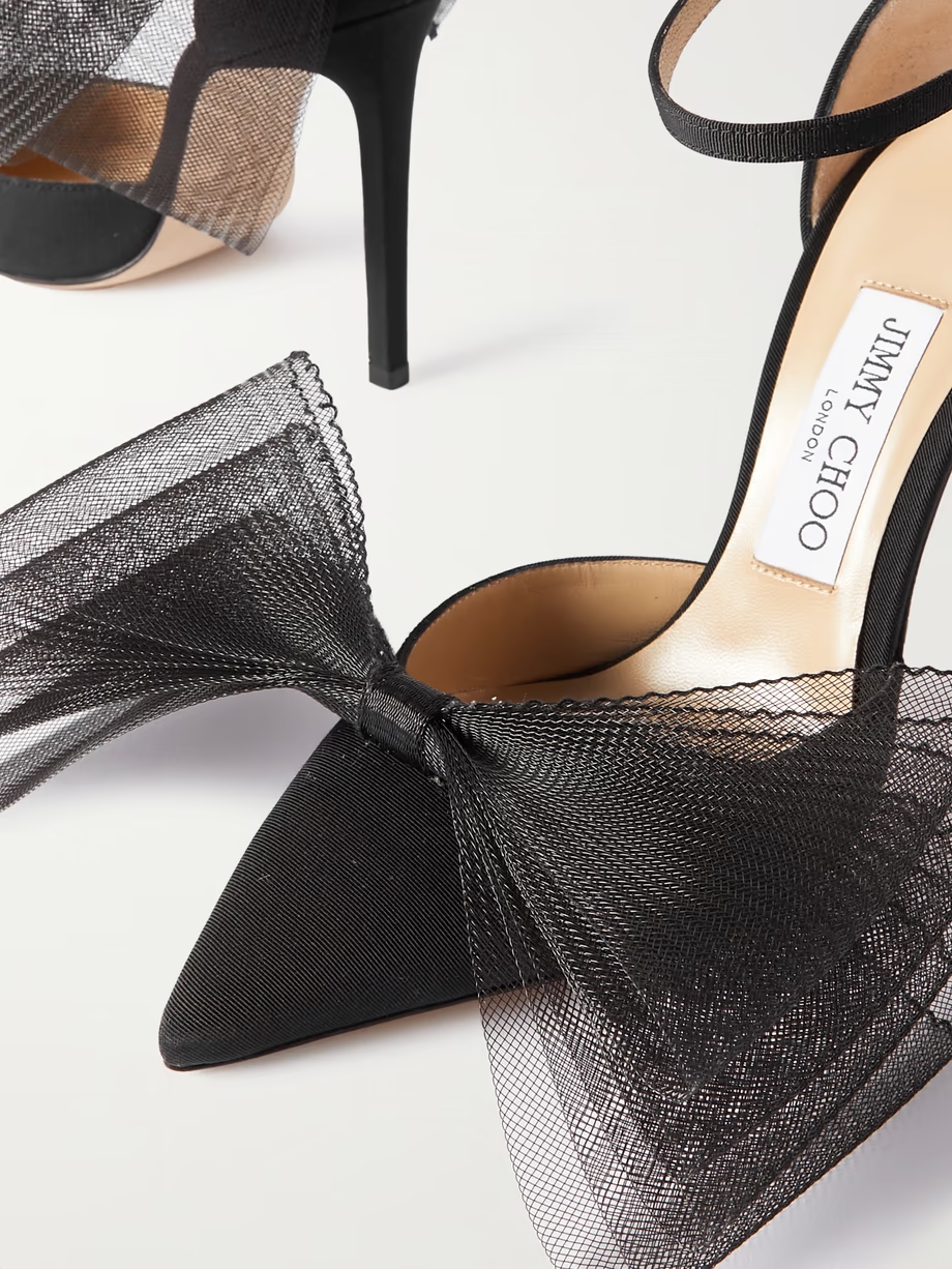 Averly 100 bow-detailed faille pumps Averly 100 bow-detailed faille pumps