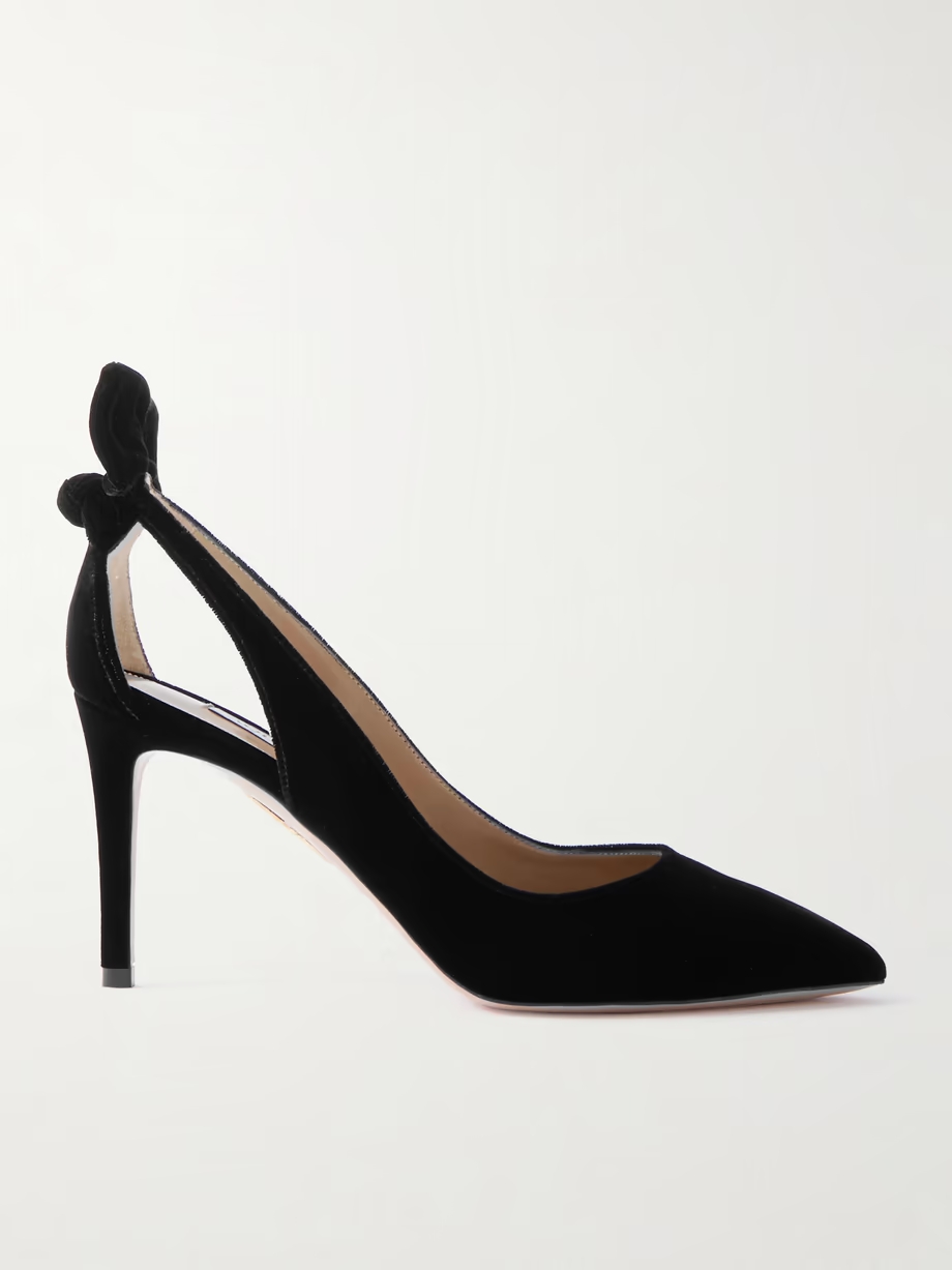 Bow Tie 85 velvet pumps Bow Tie 85 velvet pumps