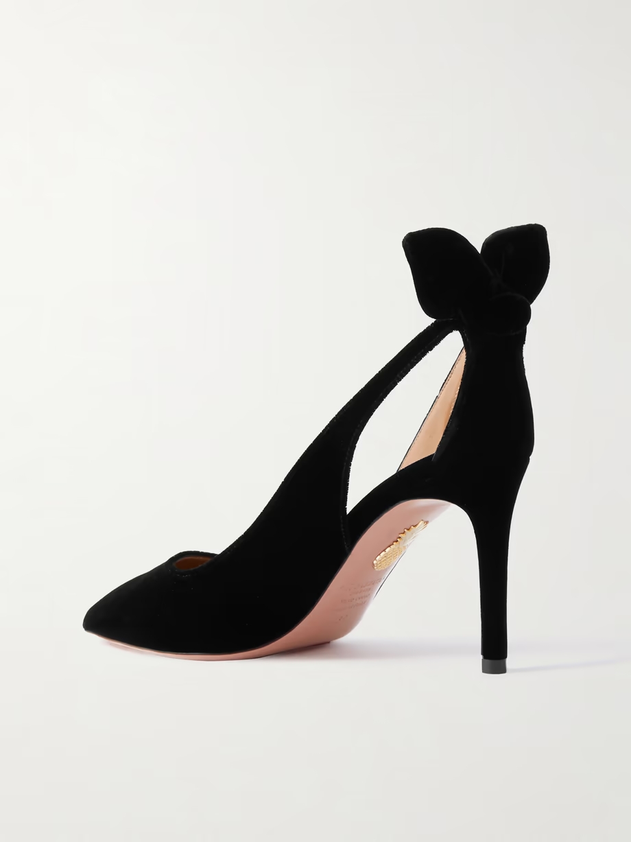 Bow Tie 85 velvet pumps Bow Tie 85 velvet pumps