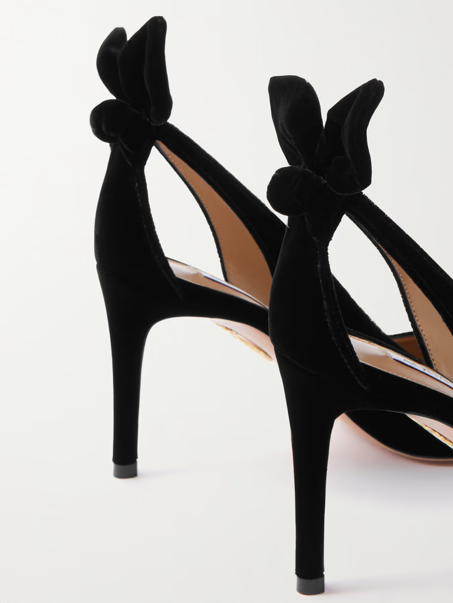 Bow Tie 85 velvet pumps Bow Tie 85 velvet pumps