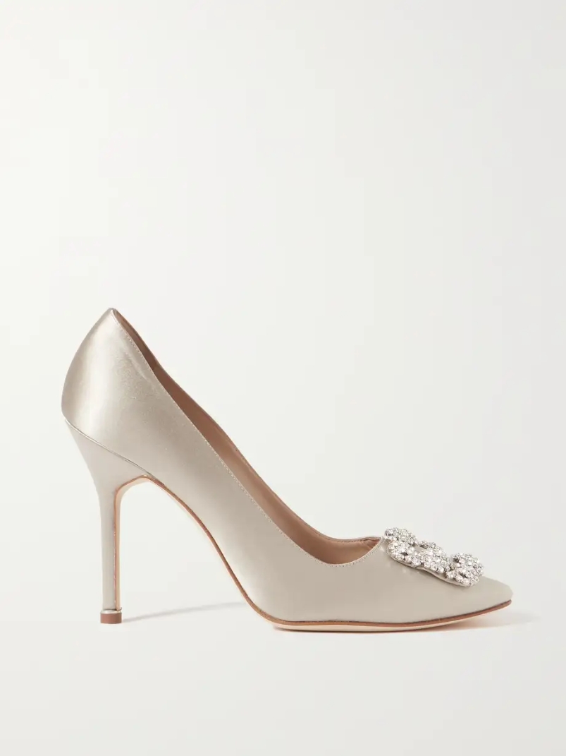 Hangisi 105 embellished satin pumps Hangisi 105 embellished satin pumps