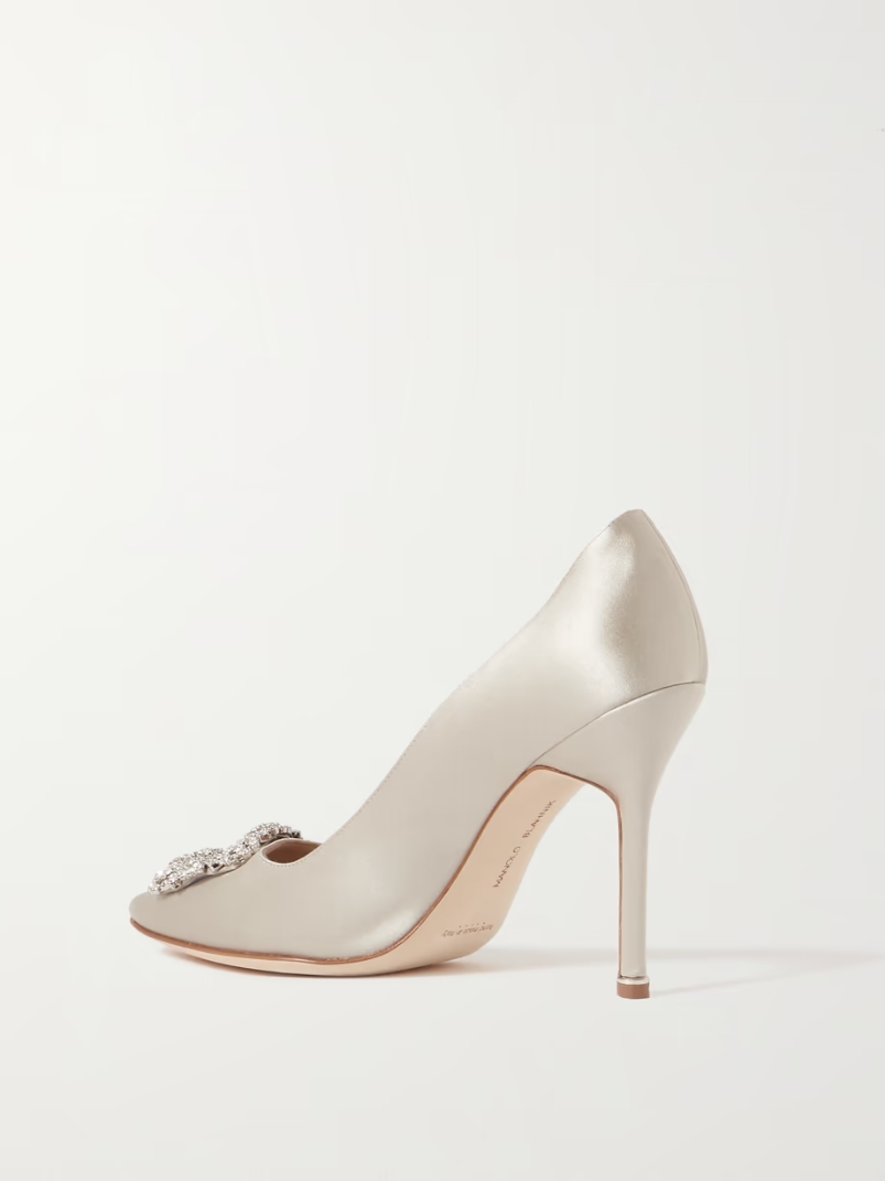 Hangisi 105 embellished satin pumps Hangisi 105 embellished satin pumps