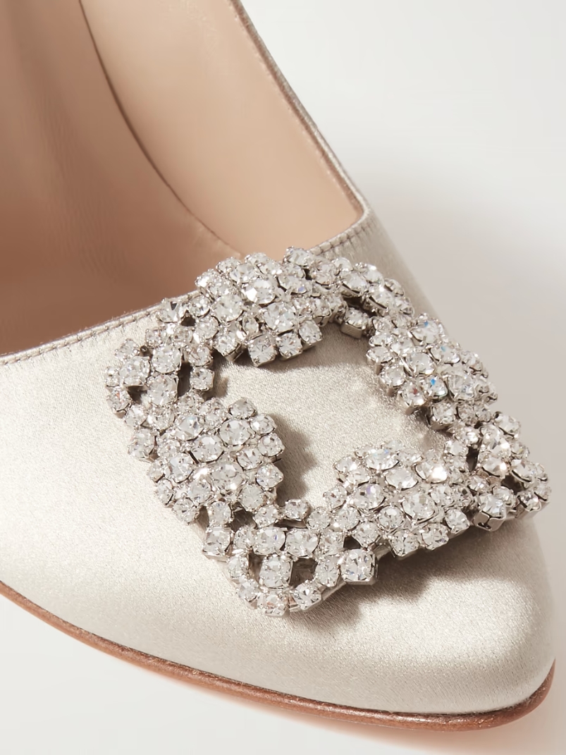 Hangisi 105 embellished satin pumps Hangisi 105 embellished satin pumps