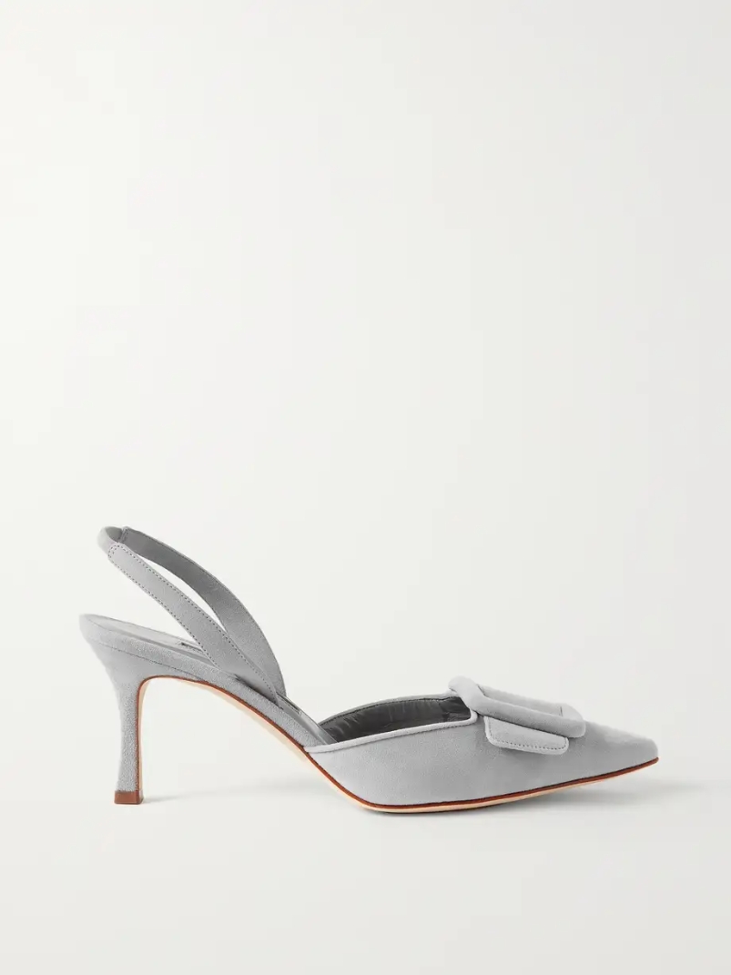 Maysli 70 buckled suede slingback pumps Maysli 70 buckled suede slingback pumps