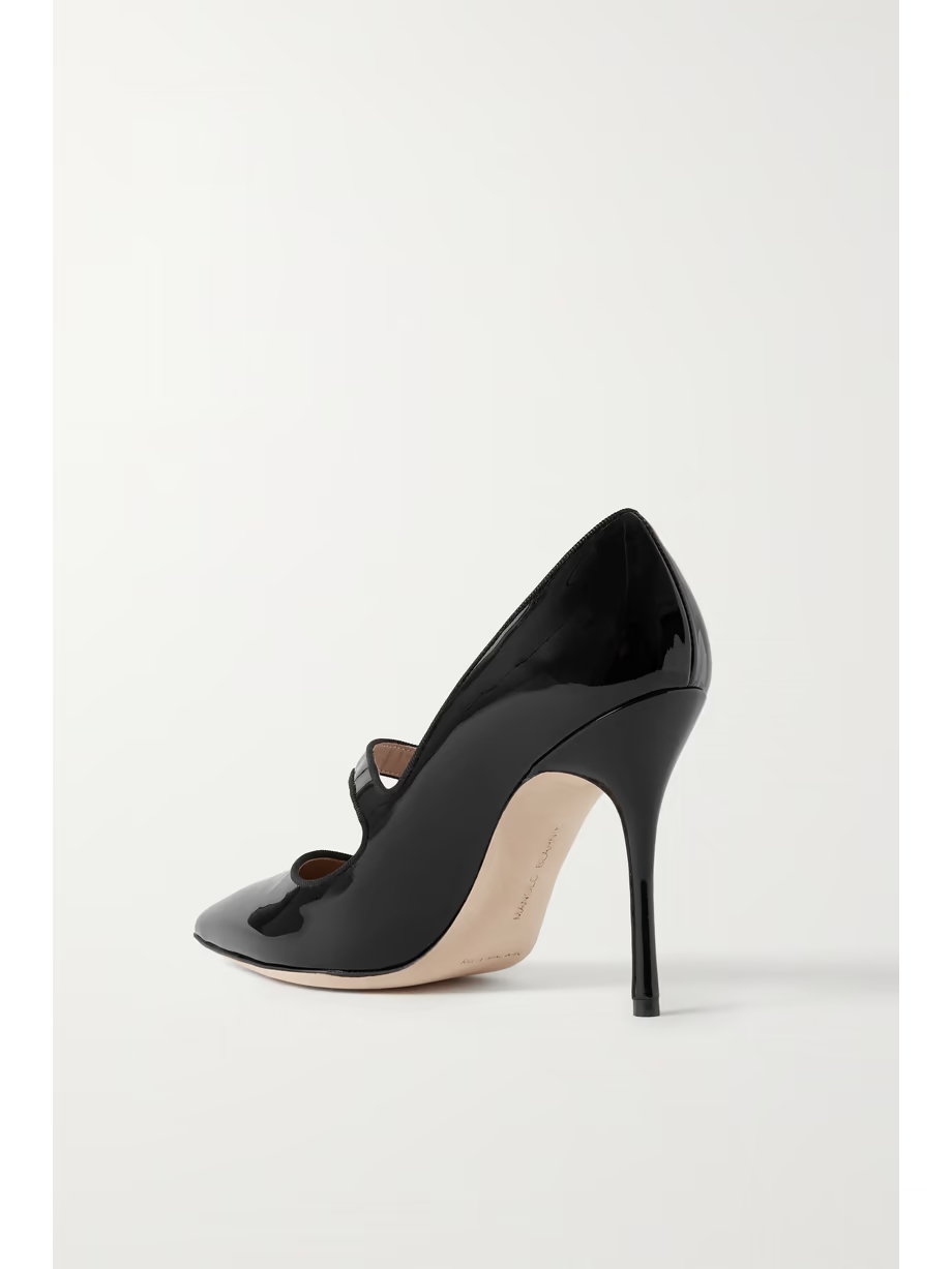Campari 105 grosgrain-trimmed patent-leather pumps Campari 105 grosgrain-trimmed patent-leather pumps