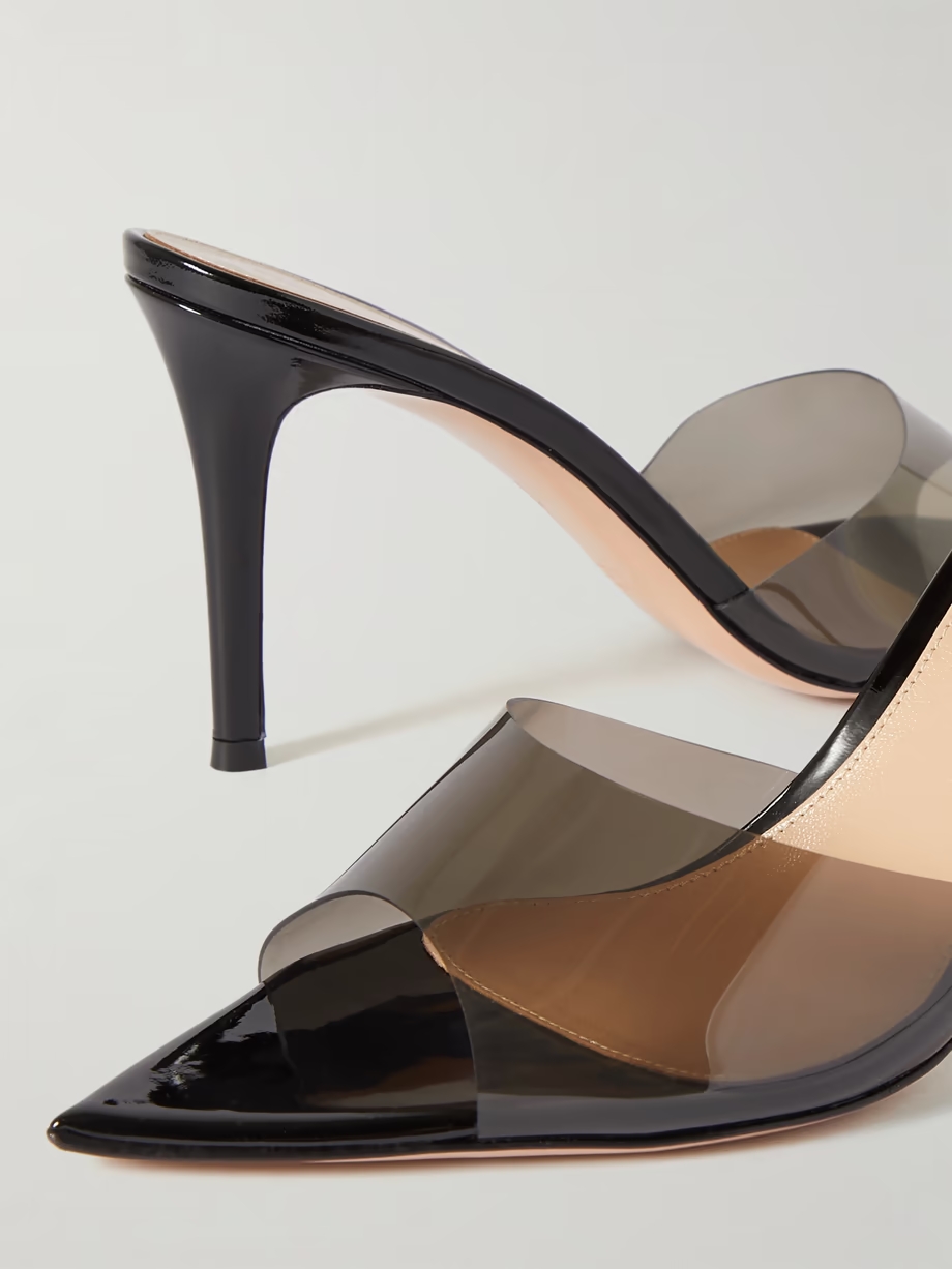 Elle 85 PVC and patent-leather mules Elle 85 PVC and patent-leather mules