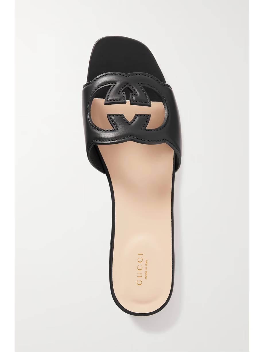 Cutout leather slides Cutout leather slides