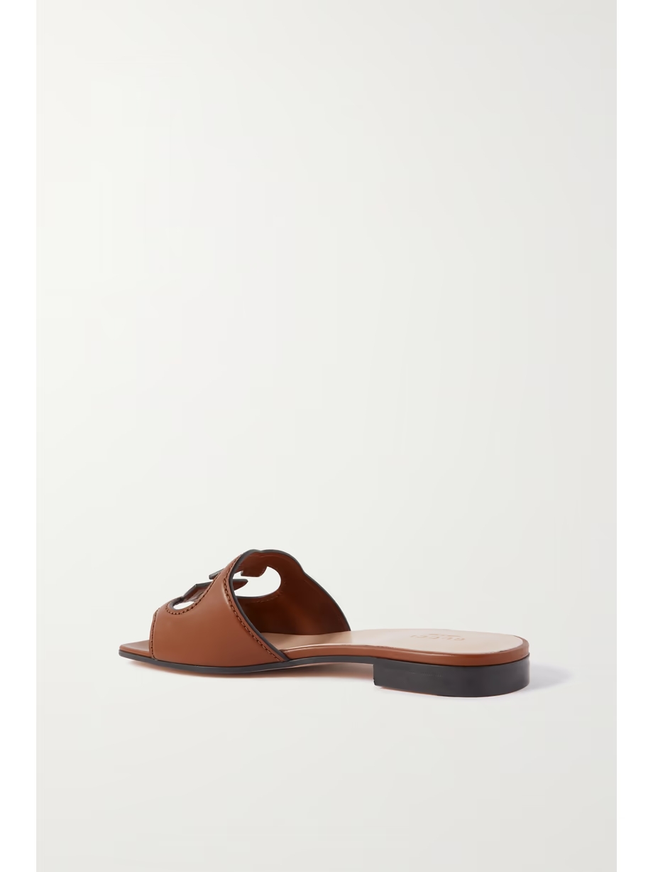 Cutout leather slides Cutout leather slides