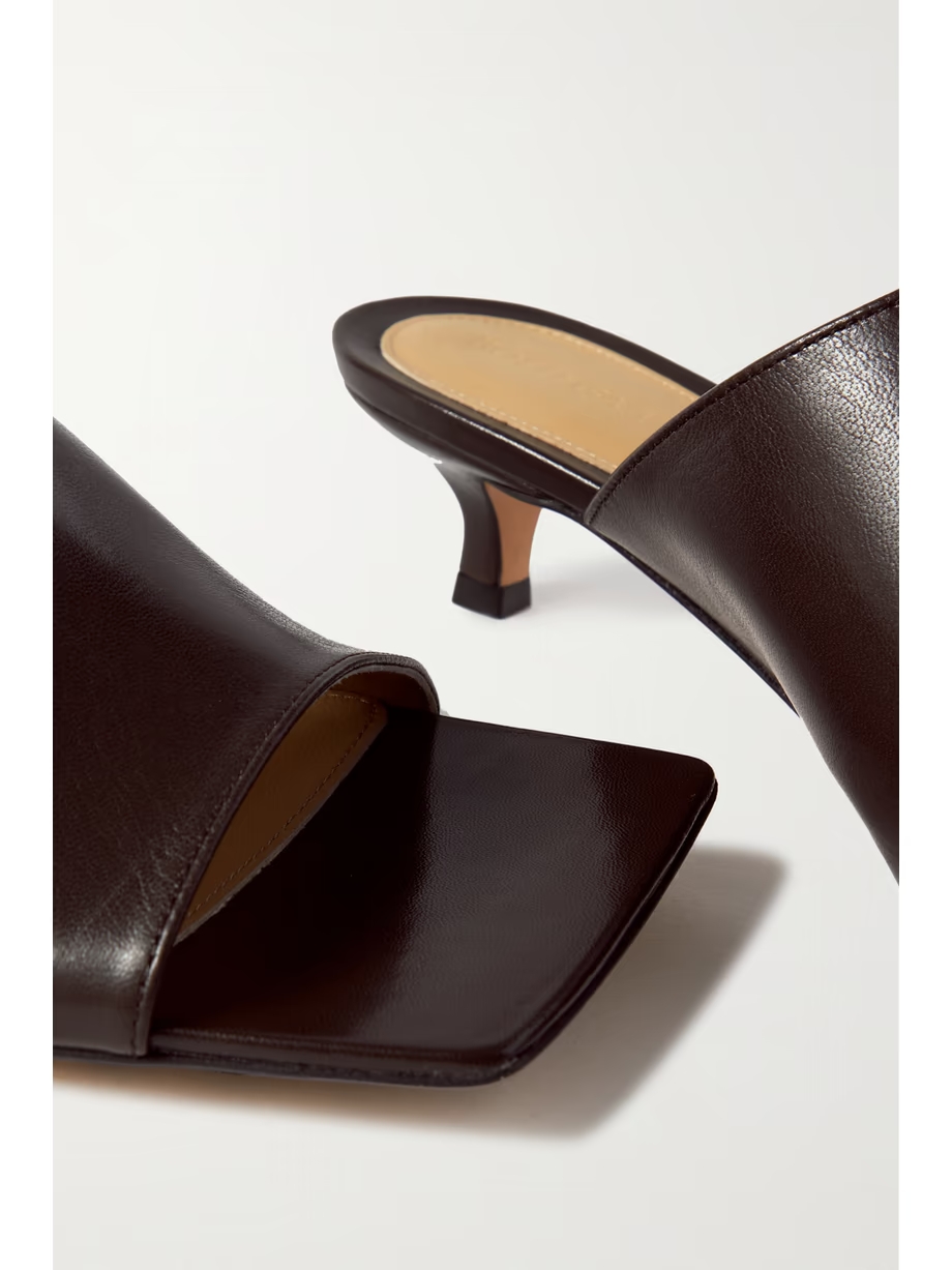 Leather mules Leather mules