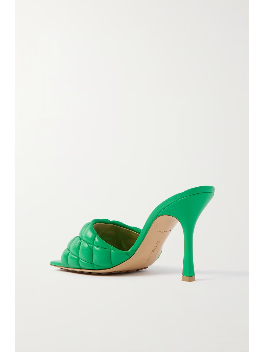 Quilted leather mules Quilted leather mules