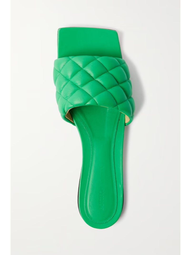 Quilted leather slides Quilted leather slides