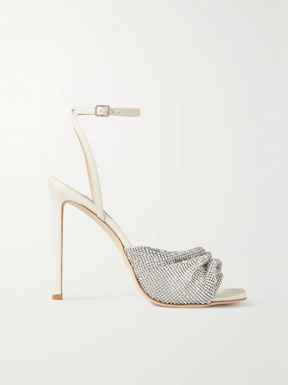 Naria 110 crystal-embellished leather sandals Naria 110 crystal-embellished leather sandals