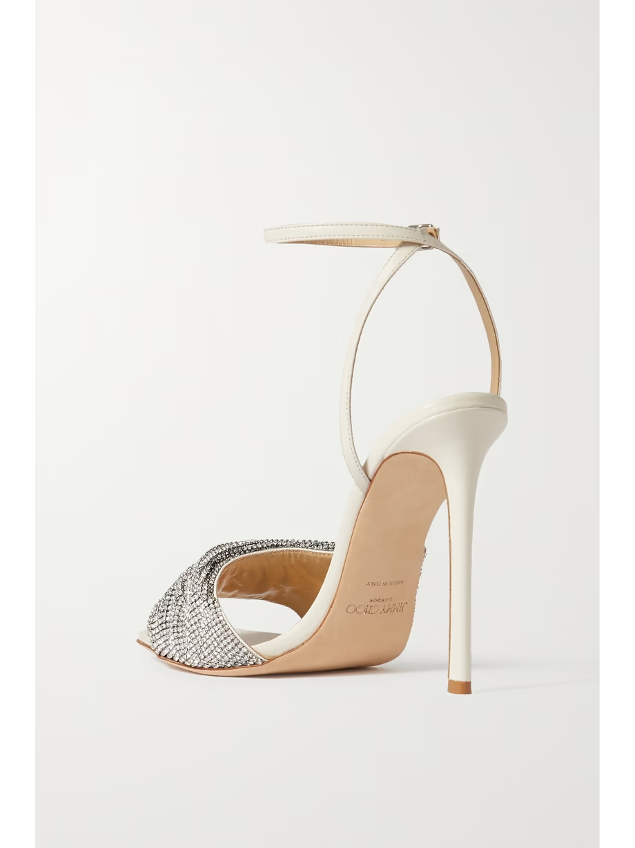 Naria 110 crystal-embellished leather sandals Naria 110 crystal-embellished leather sandals