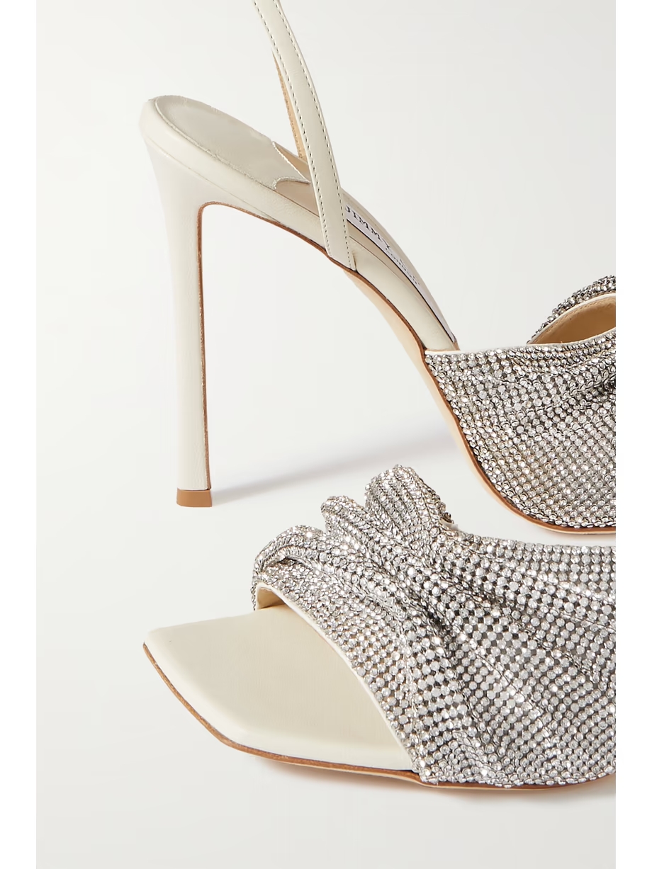 Naria 110 crystal-embellished leather sandals Naria 110 crystal-embellished leather sandals