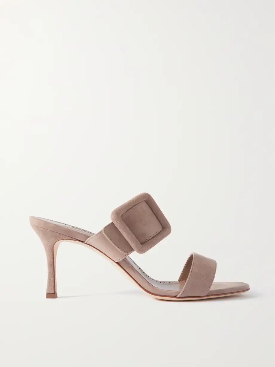 Gable 70 buckled suede mules Gable 70 buckled suede mules