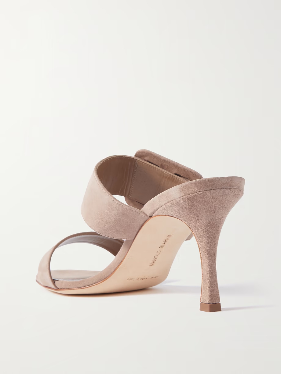 Gable 70 buckled suede mules Gable 70 buckled suede mules