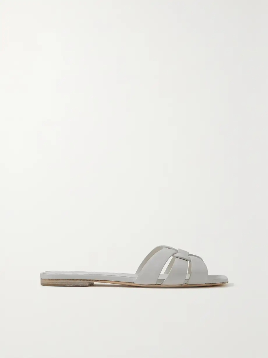 Tribute woven leather slides Tribute woven leather slides