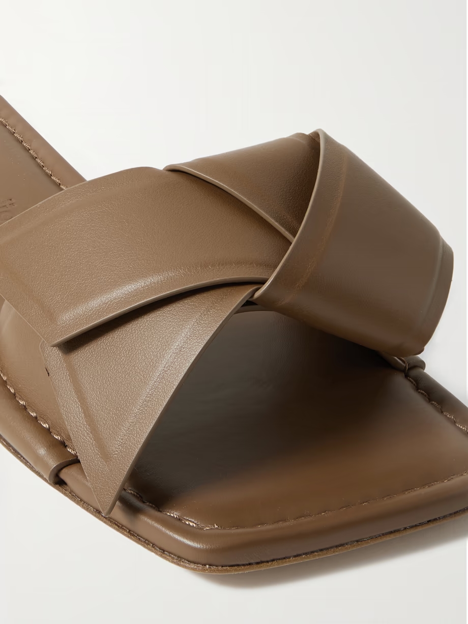 + NET SUSTAIN leather slides + NET SUSTAIN leather slides