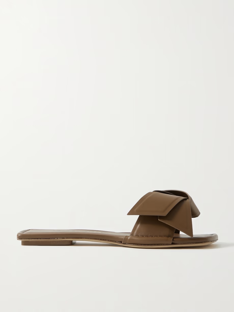 + NET SUSTAIN leather slides + NET SUSTAIN leather slides