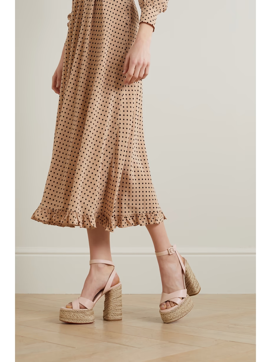 Super Mariza 130 leather espadrille platform sandals Super Mariza 130 leather espadrille platform sandals