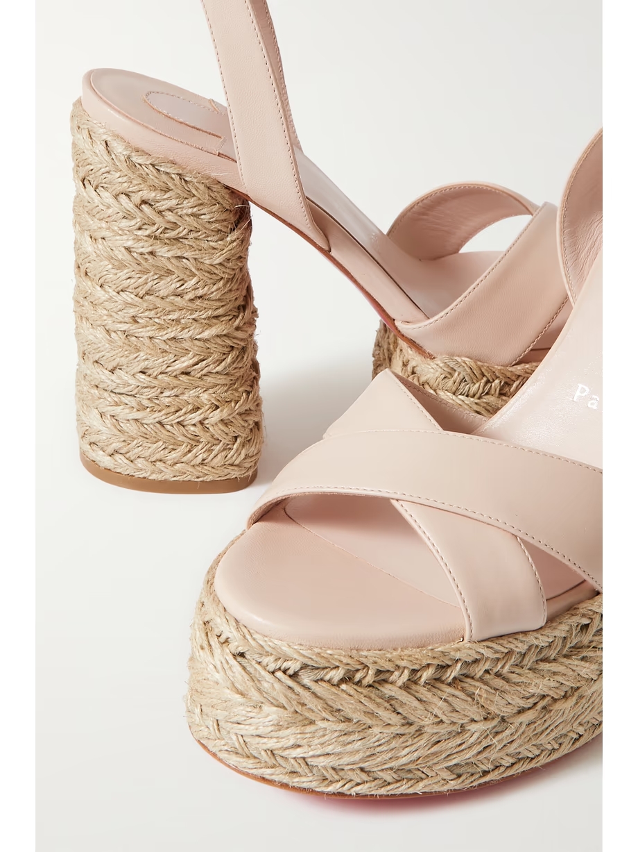 Super Mariza 130 leather espadrille platform sandals Super Mariza 130 leather espadrille platform sandals