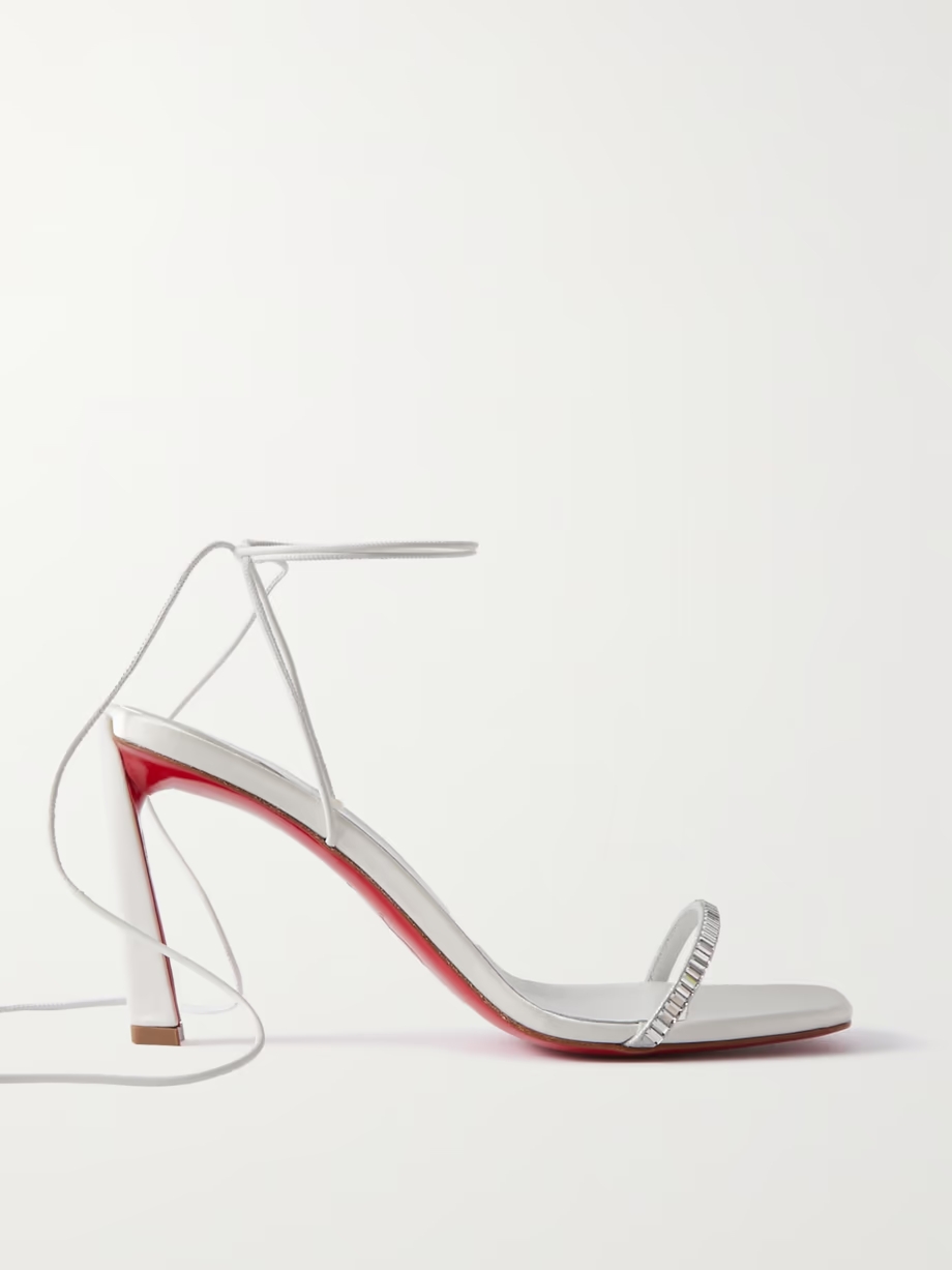 Condora Lacestrass 85 crystal-embellished satin sandals Condora Lacestrass 85 crystal-embellished satin sandals