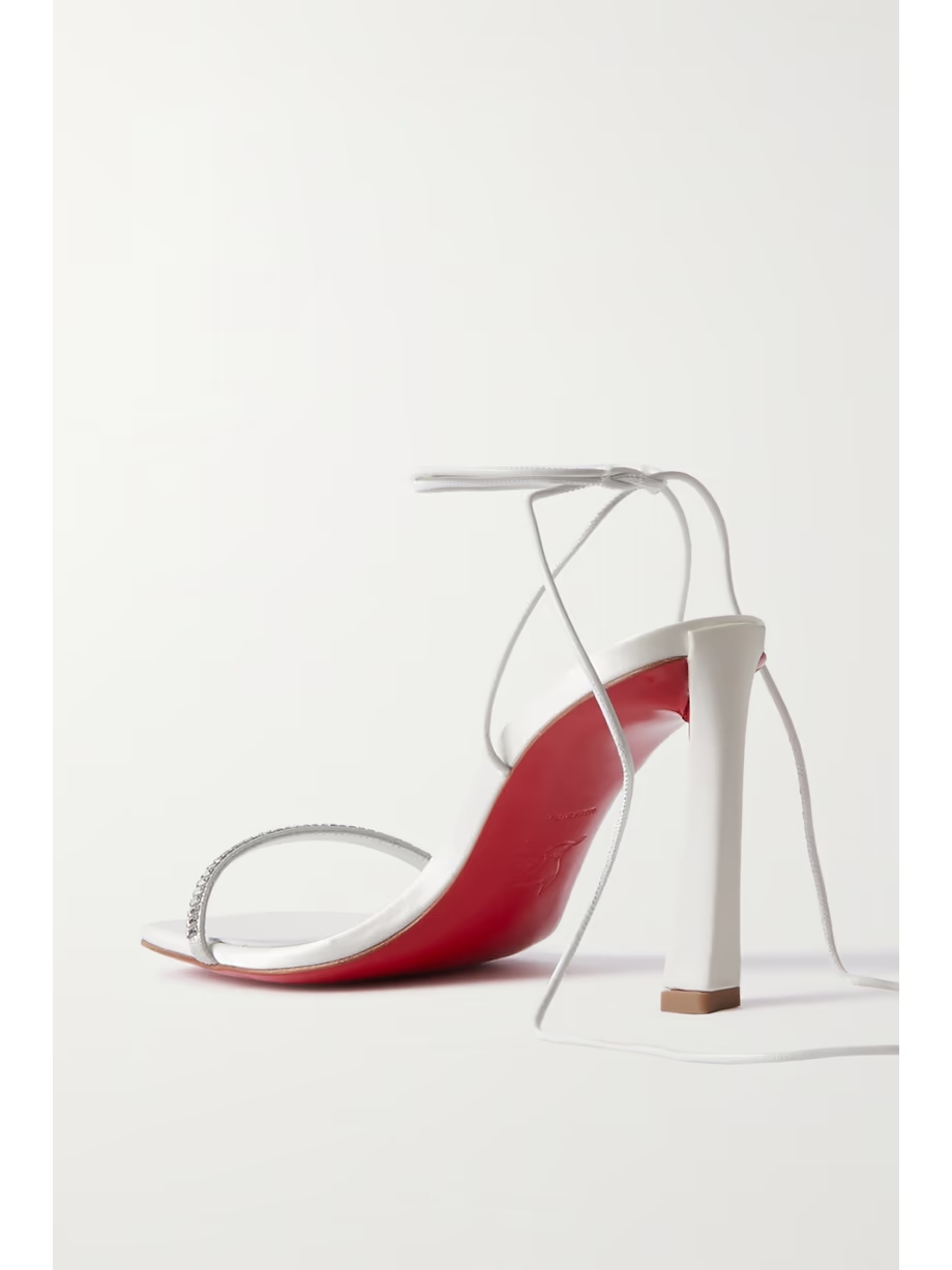 Condora Lacestrass 85 crystal-embellished satin sandals Condora Lacestrass 85 crystal-embellished satin sandals