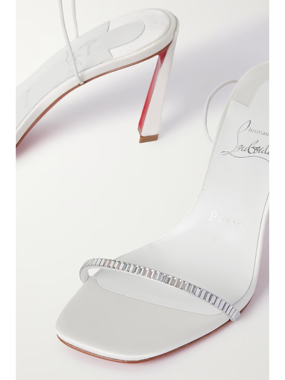 Condora Lacestrass 85 crystal-embellished satin sandals Condora Lacestrass 85 crystal-embellished satin sandals
