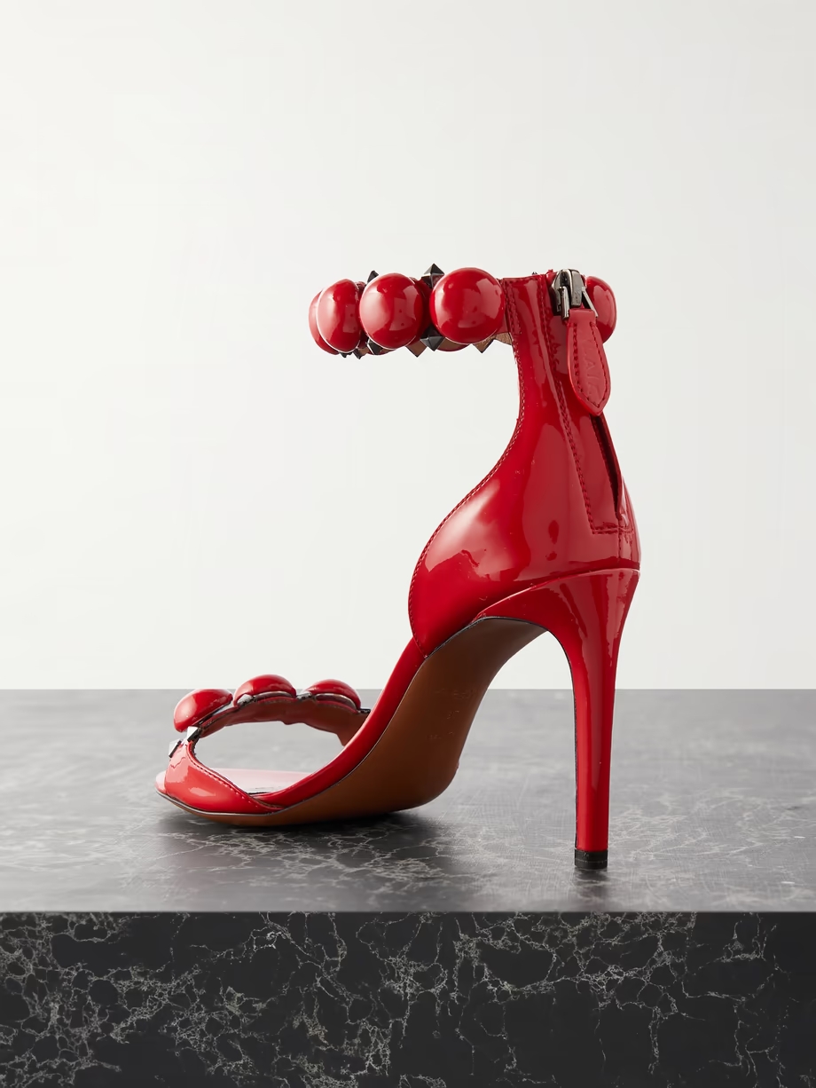 La Bombe 90 studded patent-leather sandals La Bombe 90 studded patent-leather sandals