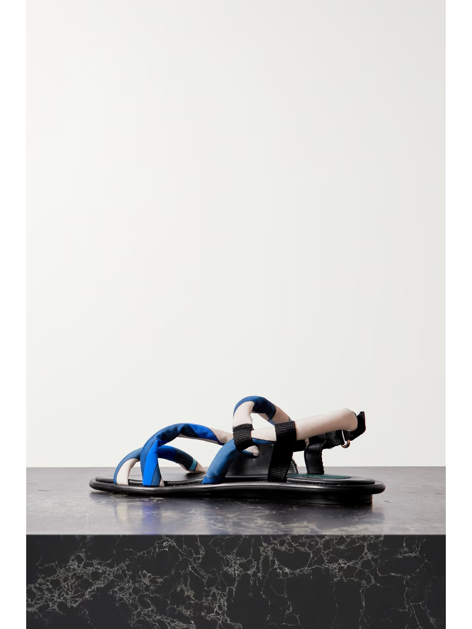 Lee padded printed jersey slingback sandals Lee padded printed jersey slingback sandals