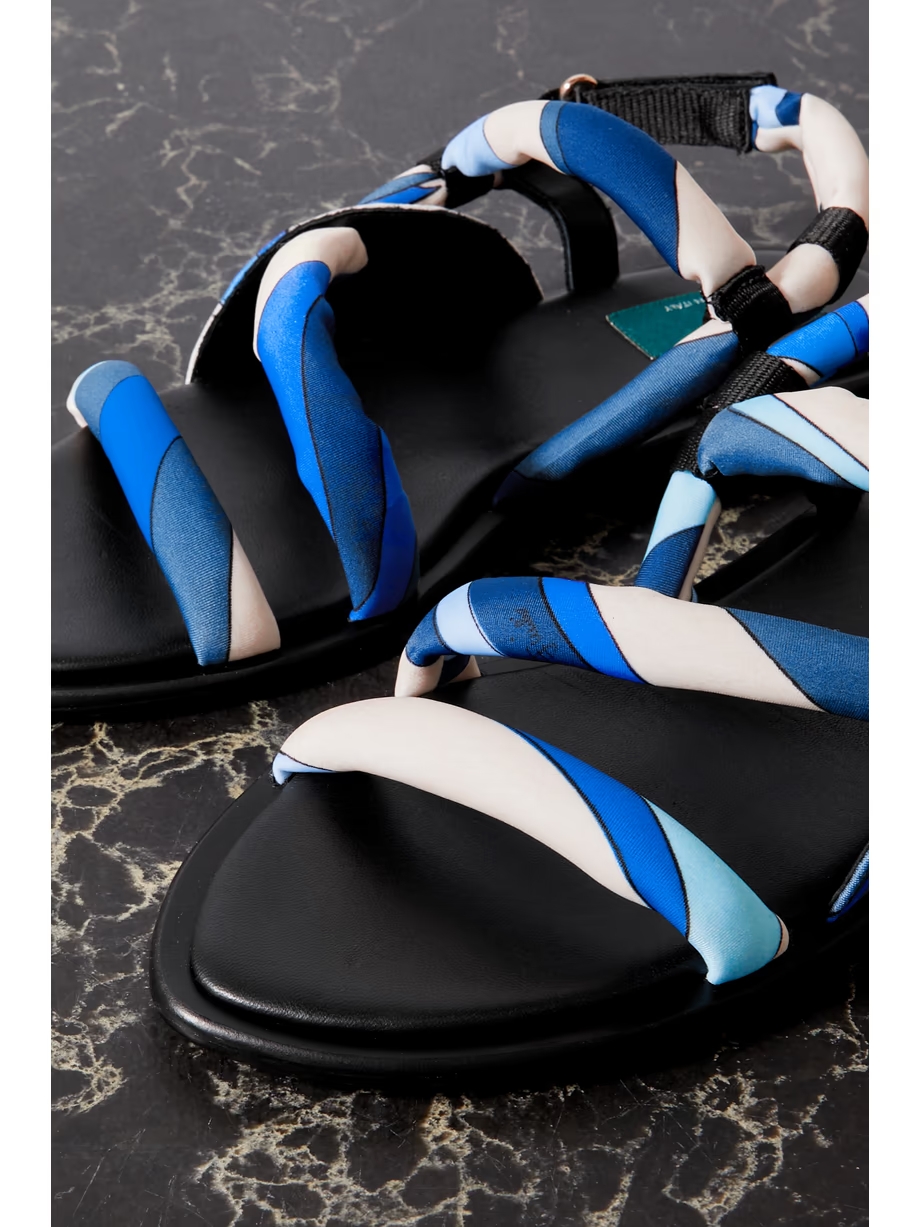 Lee padded printed jersey slingback sandals Lee padded printed jersey slingback sandals