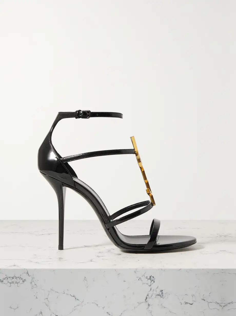 Cassandra embellished patent-leather sandals Cassandra embellished patent-leather sandals