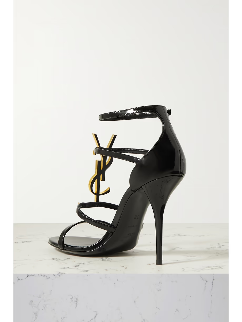 Cassandra embellished patent-leather sandals Cassandra embellished patent-leather sandals