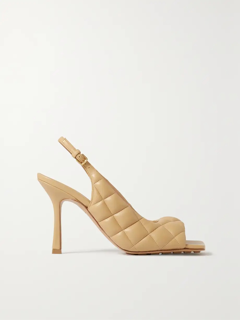 Quilted leather slingback sandals Quilted leather slingback sandals