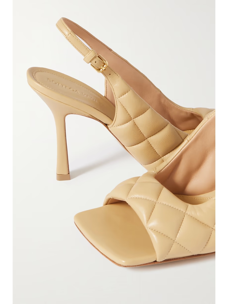 Quilted leather slingback sandals Quilted leather slingback sandals