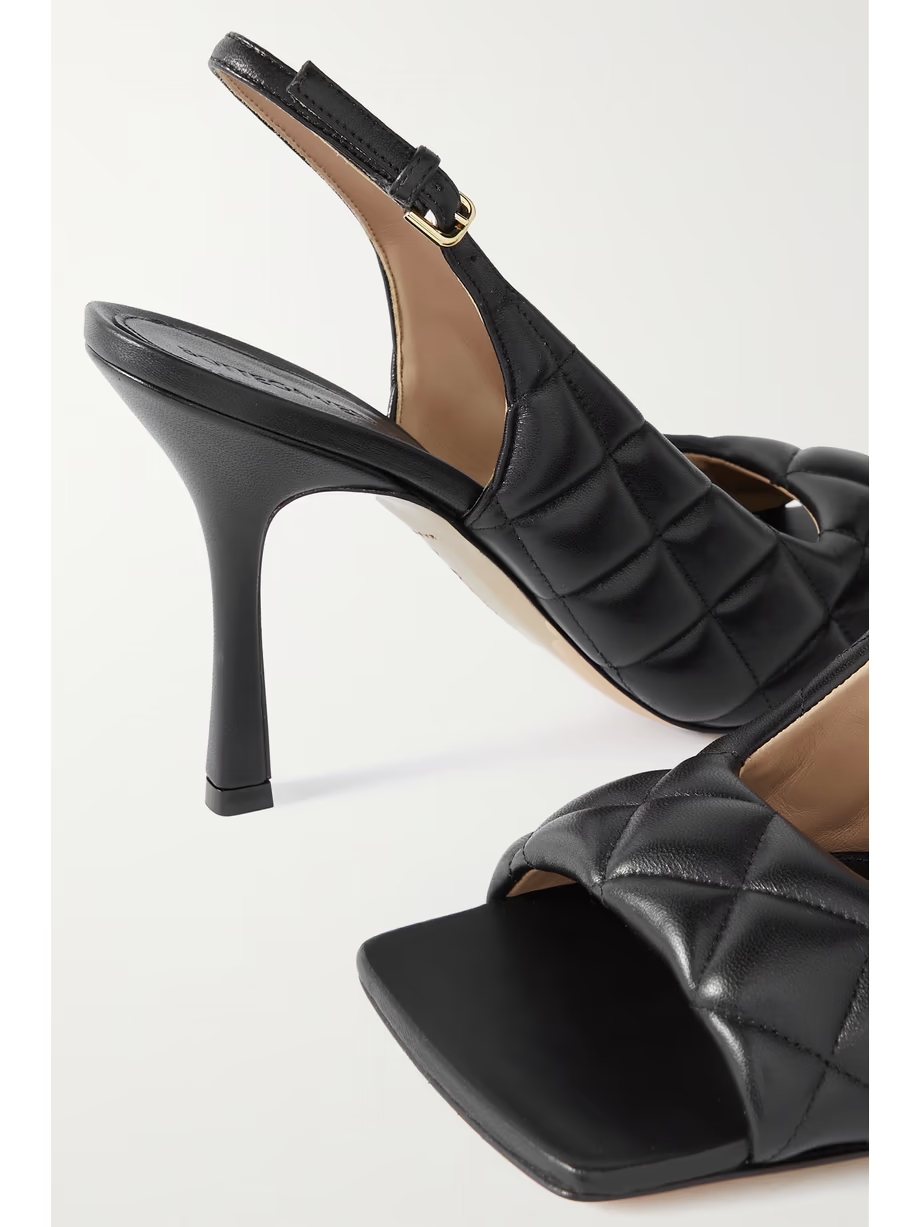 Quilted leather slingback sandals Quilted leather slingback sandals