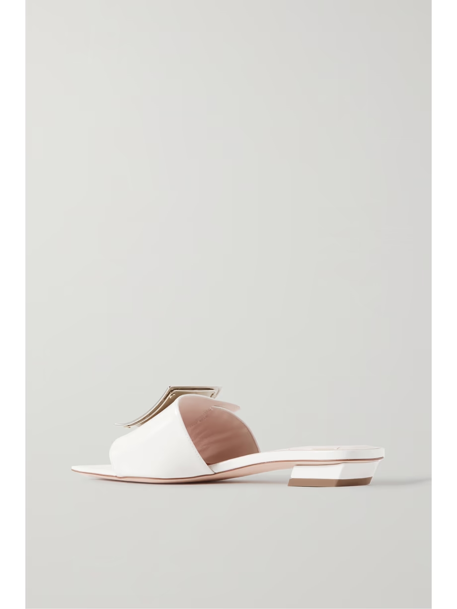 Belle Vivier embellished patent-leather mules Belle Vivier embellished patent-leather mules