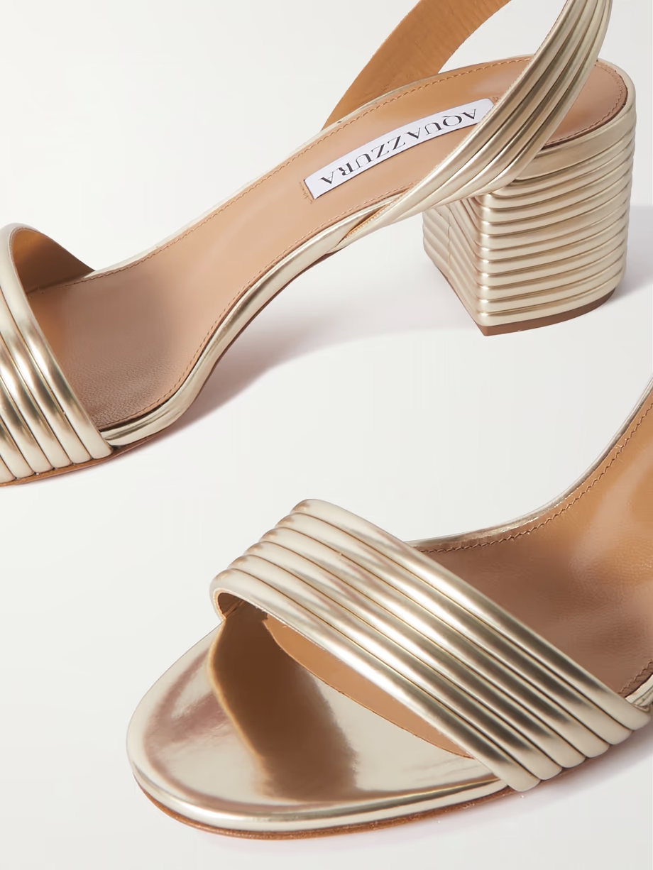 Sundance 50 metallic vegan leather sandals Sundance 50 metallic vegan leather sandals