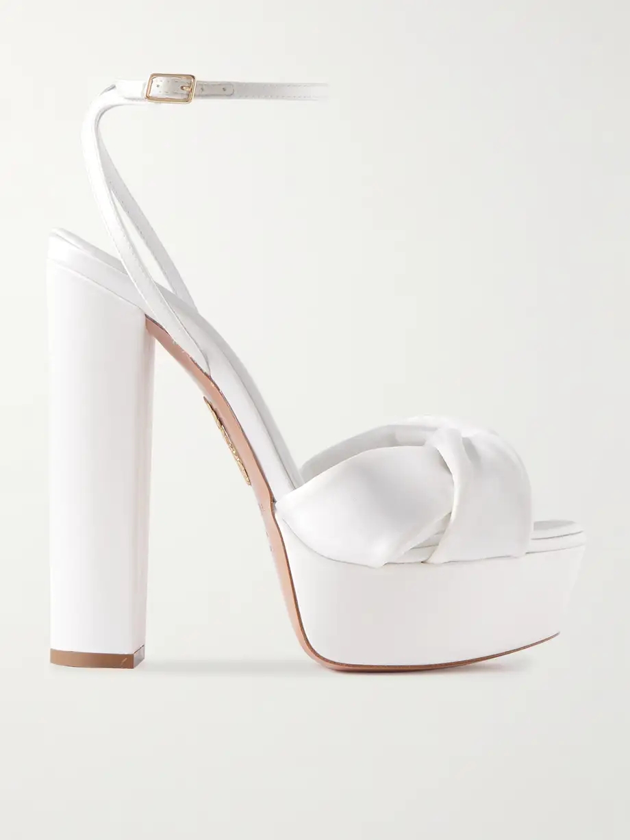 Olie Plateau 140 knotted satin platform sandals Olie Plateau 140 knotted satin platform sandals