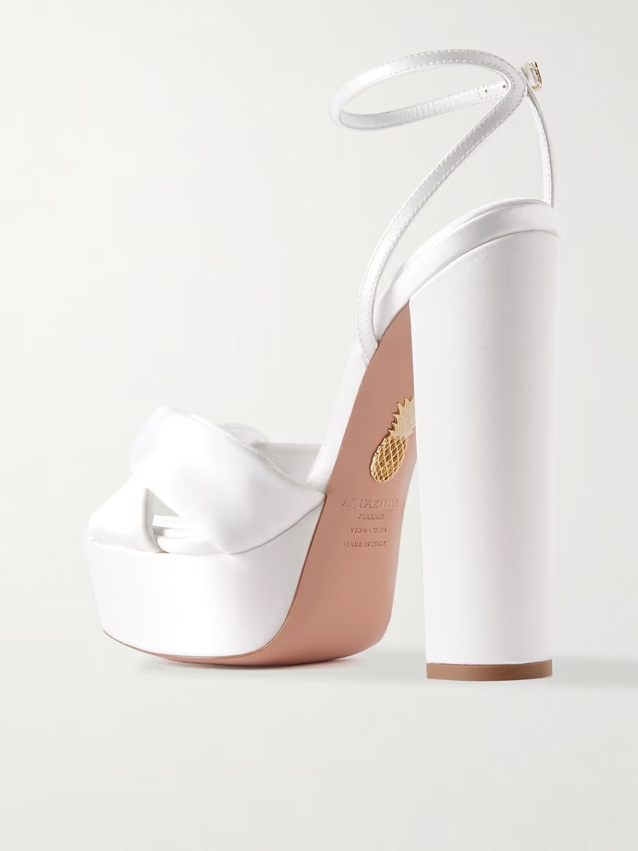 Olie Plateau 140 knotted satin platform sandals Olie Plateau 140 knotted satin platform sandals