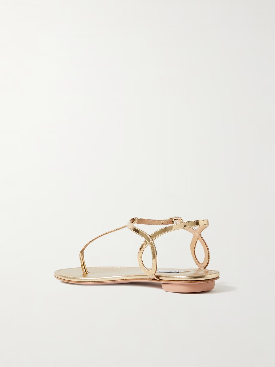 Almost Bare metallic leather sandals Almost Bare metallic leather sandals