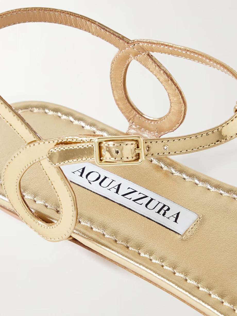 Almost Bare metallic leather sandals Almost Bare metallic leather sandals
