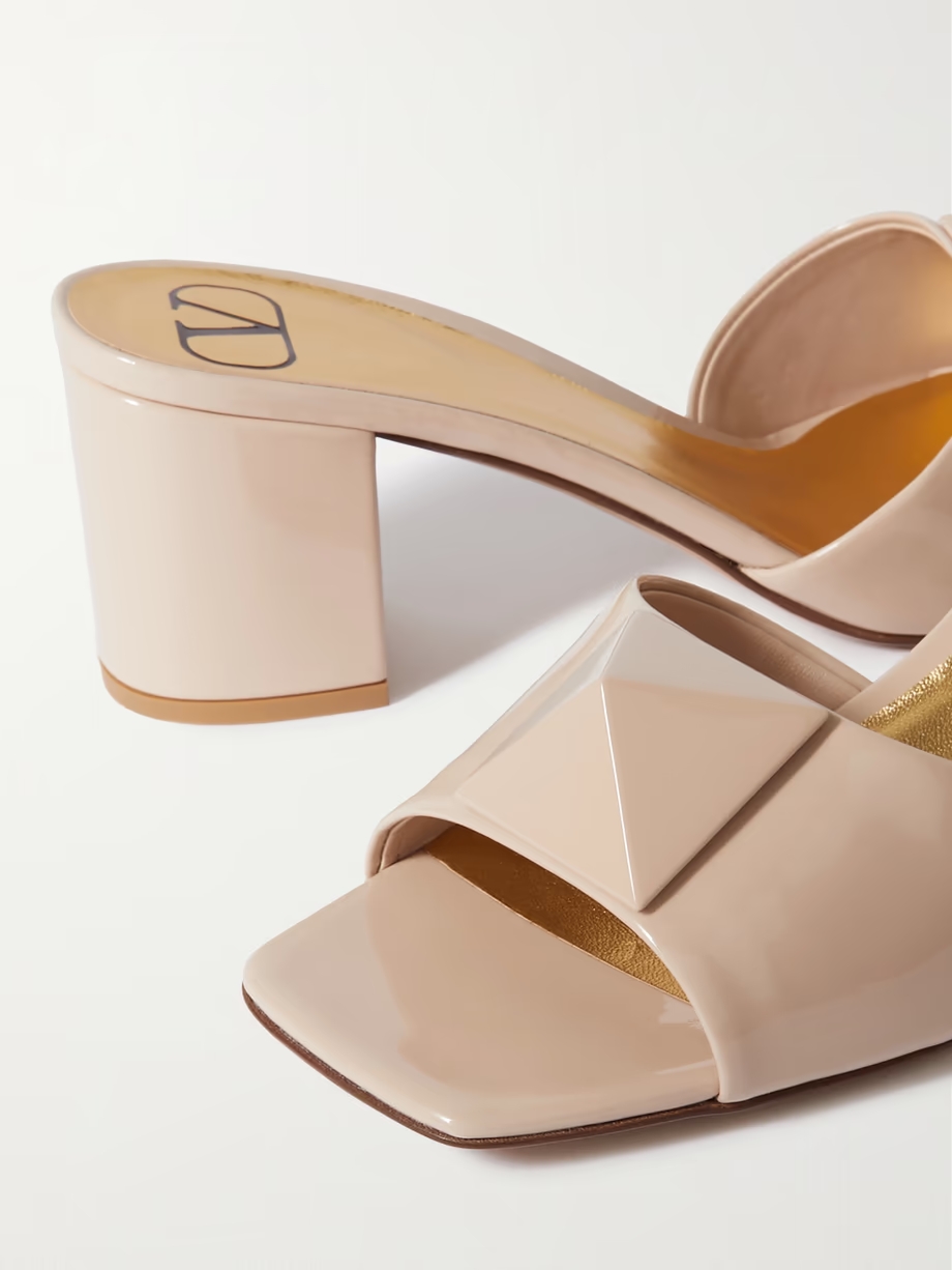 One Stud 60 patent-leather mules One Stud 60 patent-leather mules