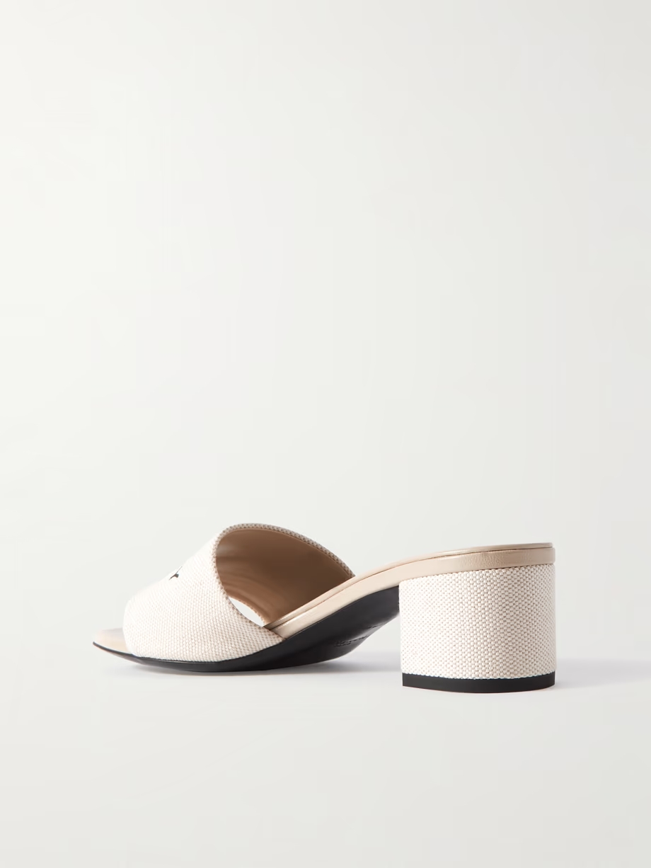 4G logo-print canvas mules 4G logo-print canvas mules
