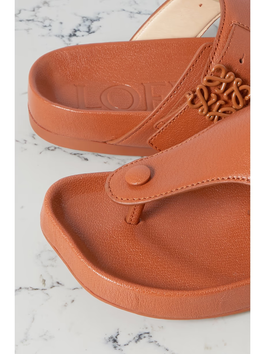 Ease embellished leather flip flops Ease embellished leather flip flops