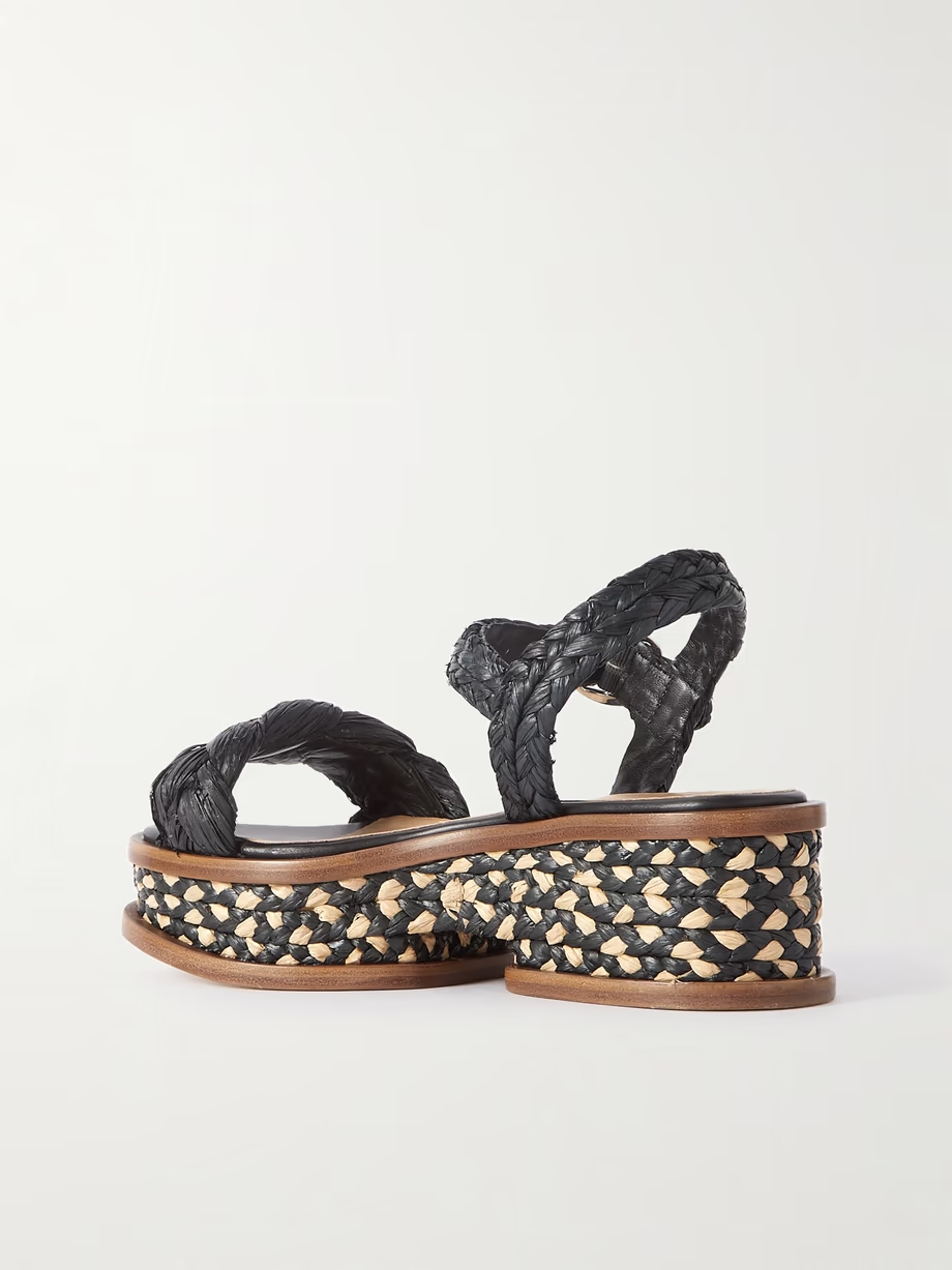 Michael braided raffia sandals Michael braided raffia sandals