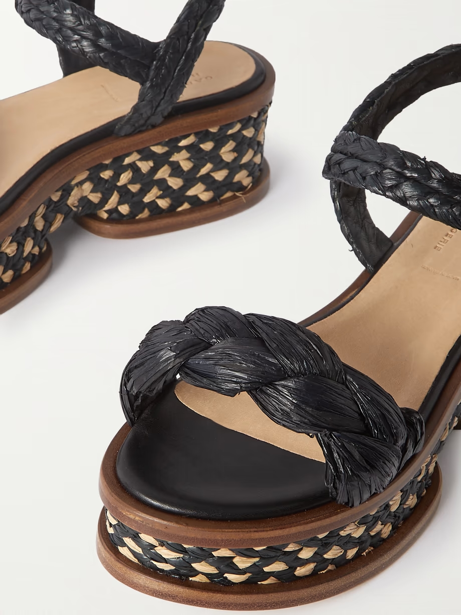 Michael braided raffia sandals Michael braided raffia sandals