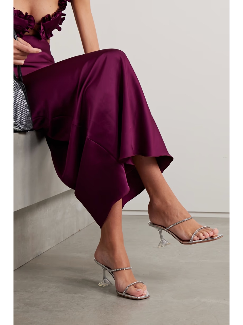 Gilda crystal-embellished PVC mules Gilda crystal-embellished PVC mules
