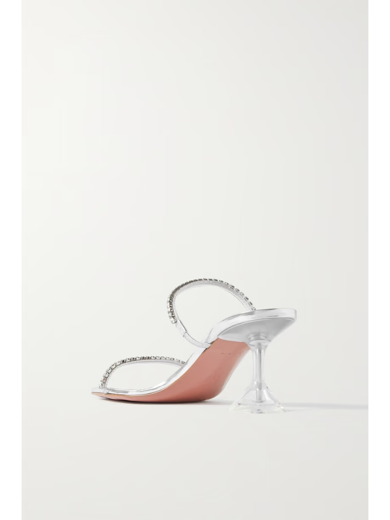 Gilda crystal-embellished PVC mules Gilda crystal-embellished PVC mules